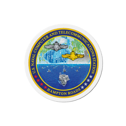 NCTS Hampton Roads (U.S. Navy) Die-Cut Magnet-3" x 3"-The Sticker Space