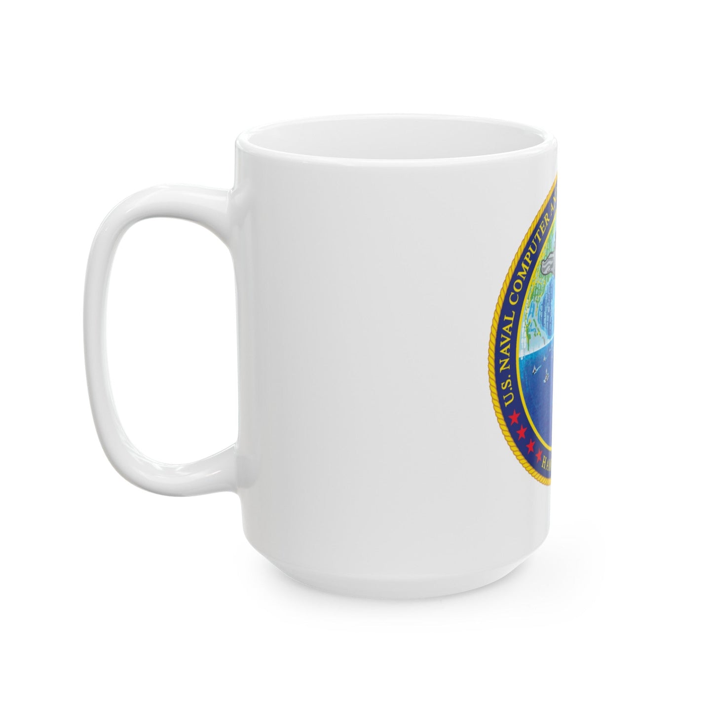 NCTS Hampton Roads (U.S. Navy) White Coffee Mug-The Sticker Space