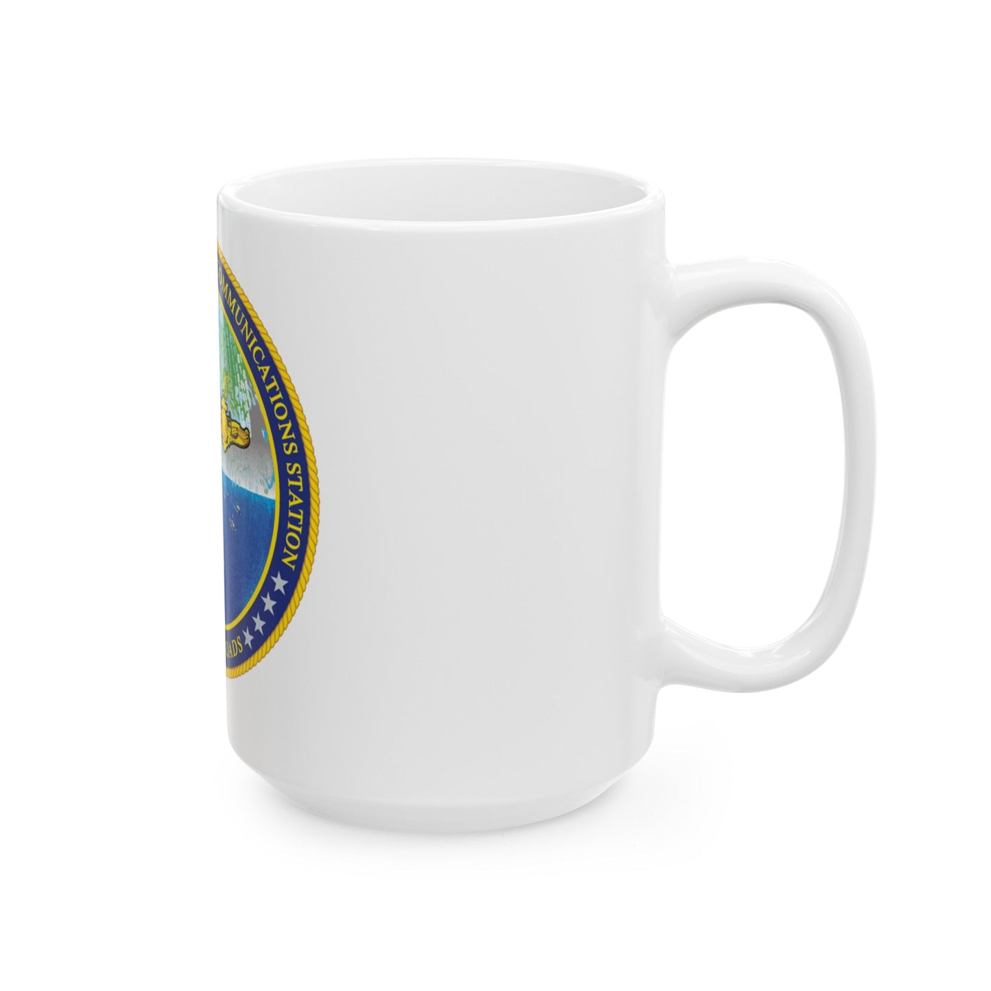 NCTS Hampton Roads (U.S. Navy) White Coffee Mug-The Sticker Space