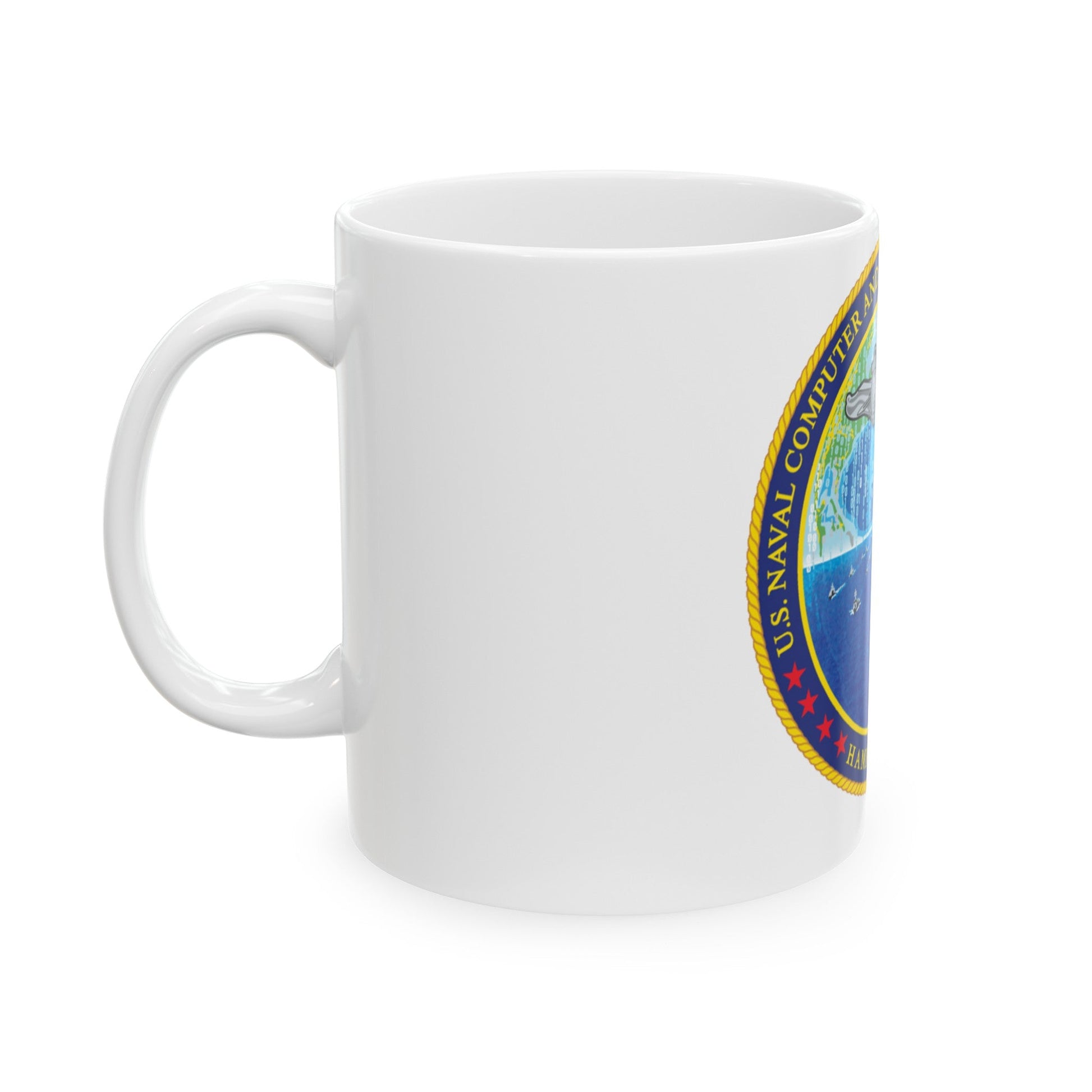 NCTS Hampton Roads (U.S. Navy) White Coffee Mug-The Sticker Space