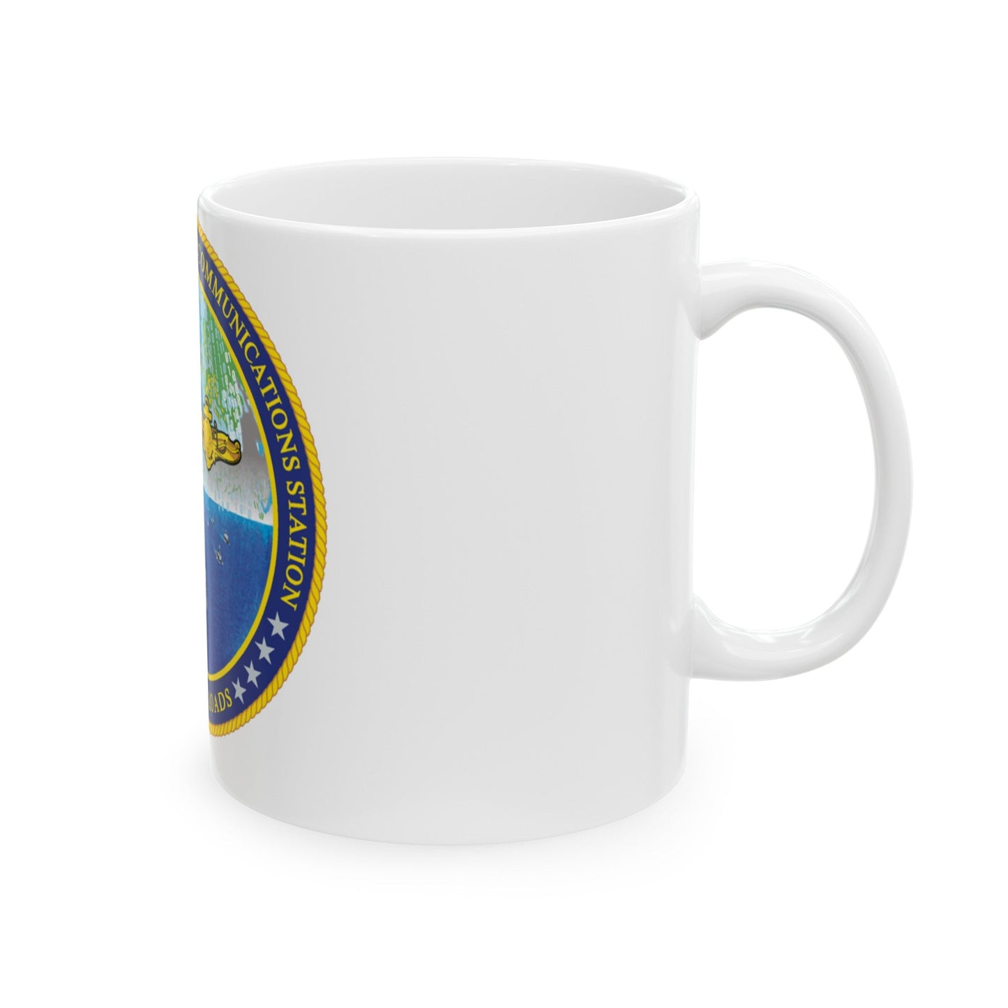 NCTS Hampton Roads (U.S. Navy) White Coffee Mug-The Sticker Space