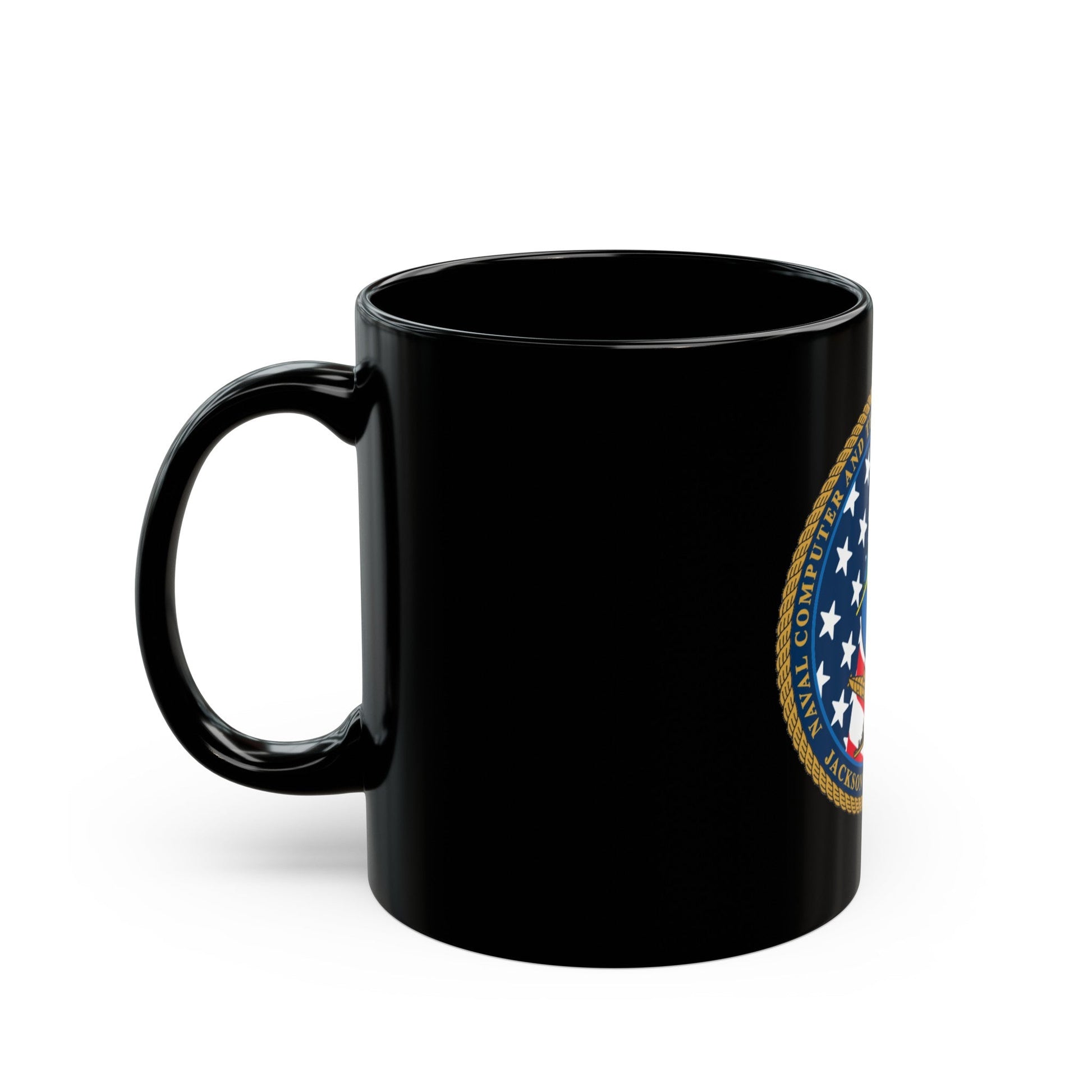 NCTS Jacksonville (U.S. Navy) Black Coffee Mug-The Sticker Space