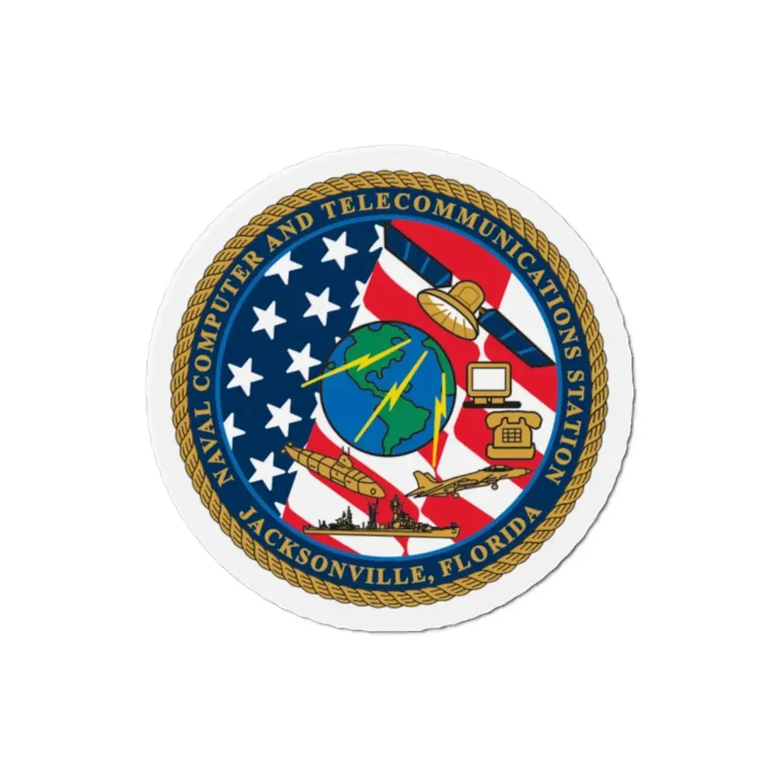 NCTS Jacksonville (U.S. Navy) Refrigerator Magnet - The Sticker Space