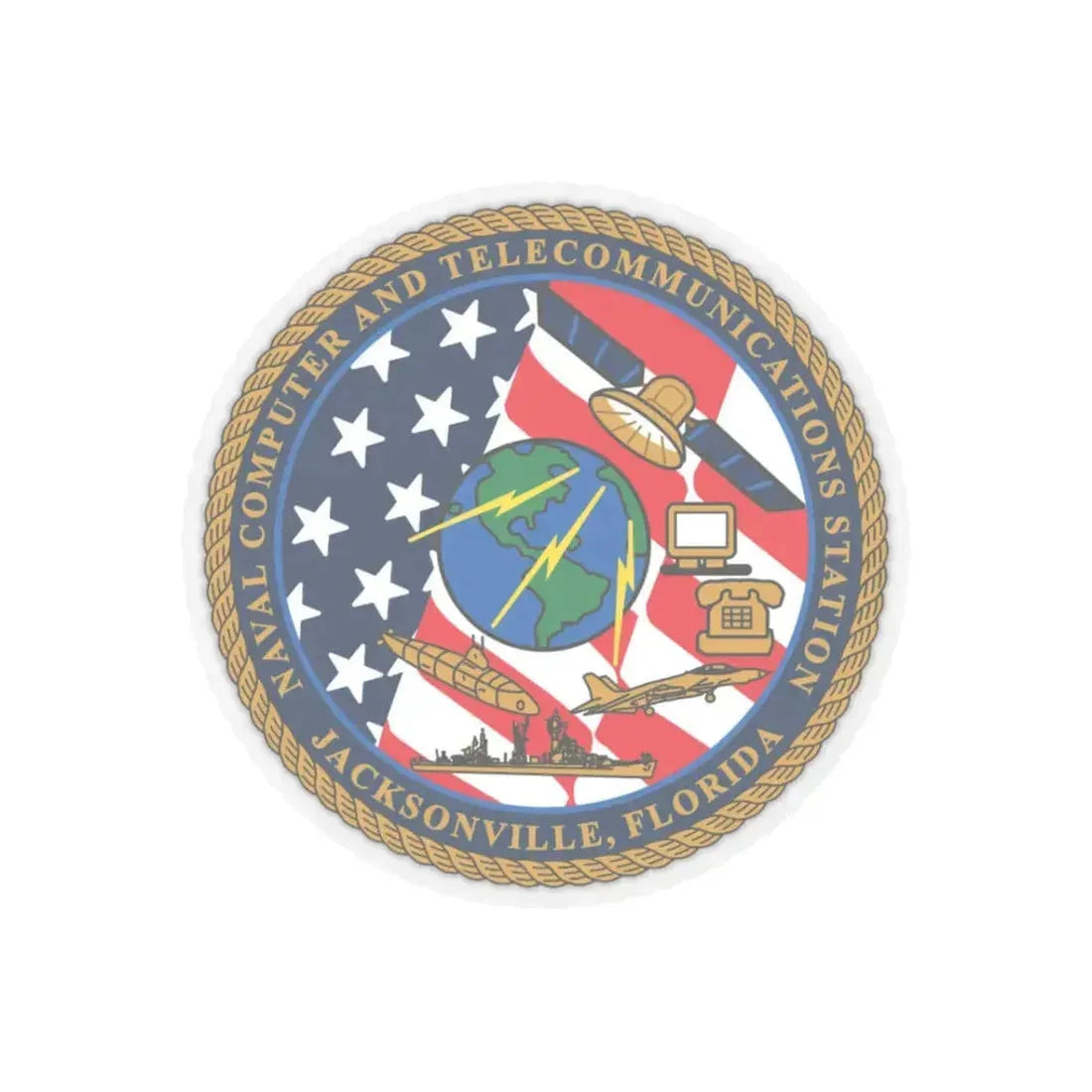 NCTS Jacksonville (U.S. Navy) STICKER Vinyl Kiss-Cut Decal 3 Inch Transparent - The Sticker Space