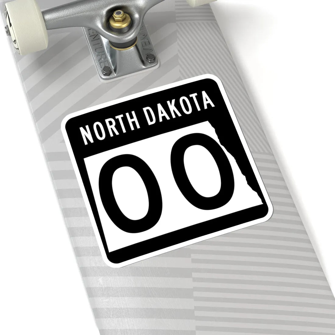 ND-00 template (North Dakota) (Road Sign) STICKER Vinyl Kiss-Cut Decal - The Sticker Space