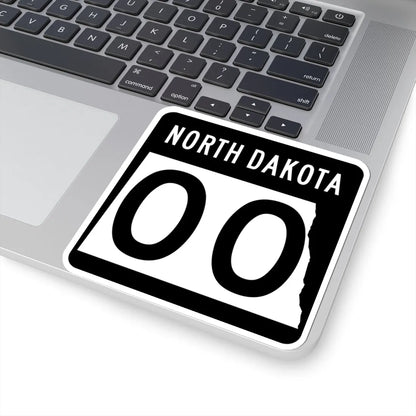 ND-00 template (North Dakota) (Road Sign) STICKER Vinyl Kiss-Cut Decal - The Sticker Space