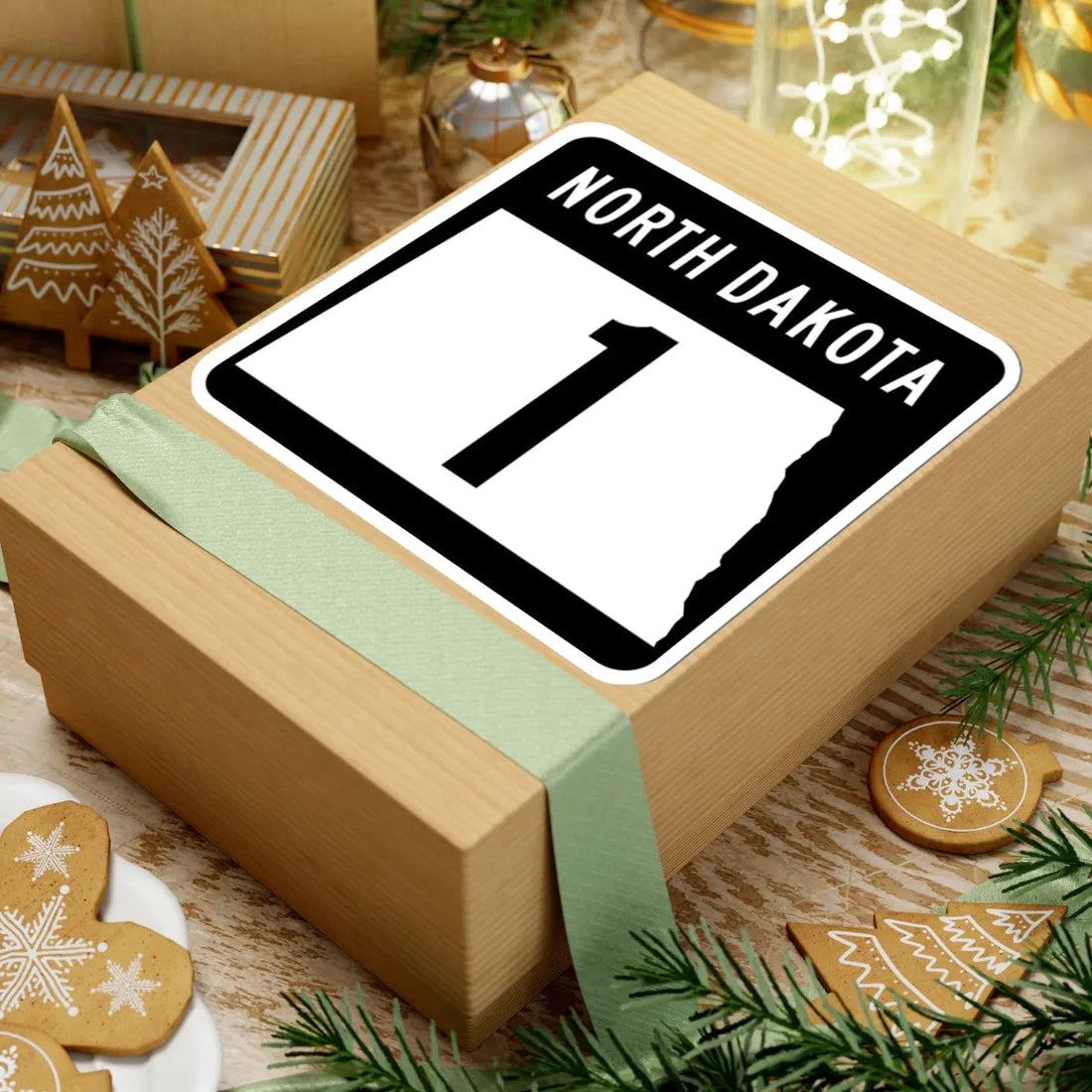 ND-1 2015 (North Dakota) (Road Sign) STICKER Vinyl Kiss-Cut Decal - The Sticker Space