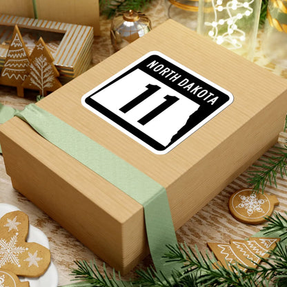 ND-11 2015 (North Dakota) (Road Sign) STICKER Vinyl Kiss-Cut Decal - The Sticker Space