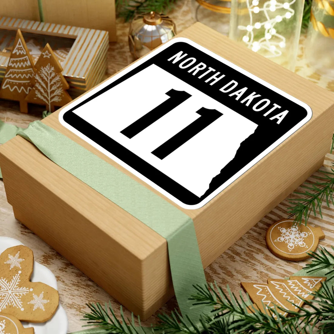 ND-11 2015 (North Dakota) (Road Sign) STICKER Vinyl Kiss-Cut Decal - The Sticker Space