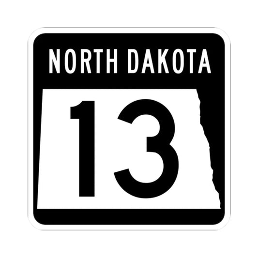 ND-13 2015 (North Dakota) (Road Sign) STICKER Vinyl Kiss-Cut Decal 2 Inch White - The Sticker Space