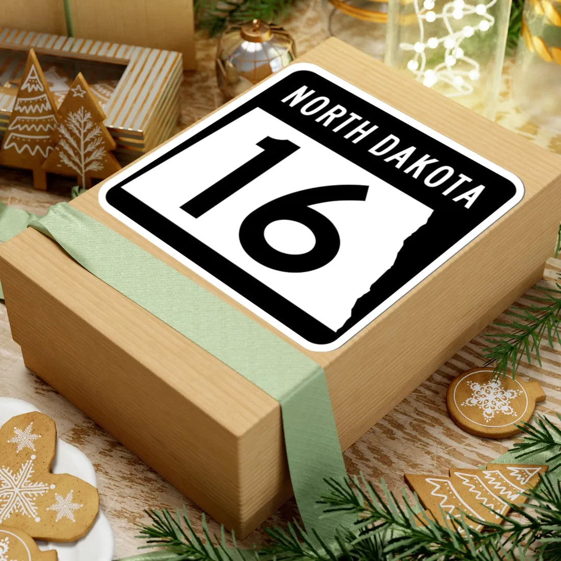 ND-16 2015 (North Dakota) (Road Sign) STICKER Vinyl Kiss-Cut Decal - The Sticker Space