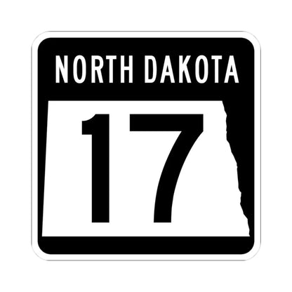 ND-17 2015 (North Dakota) (Road Sign) STICKER Vinyl Kiss-Cut Decal 3 Inch White - The Sticker Space