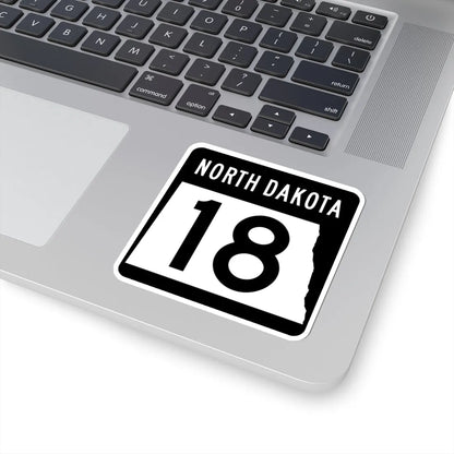 ND-18 2015 (North Dakota) (Road Sign) STICKER Vinyl Kiss-Cut Decal - The Sticker Space