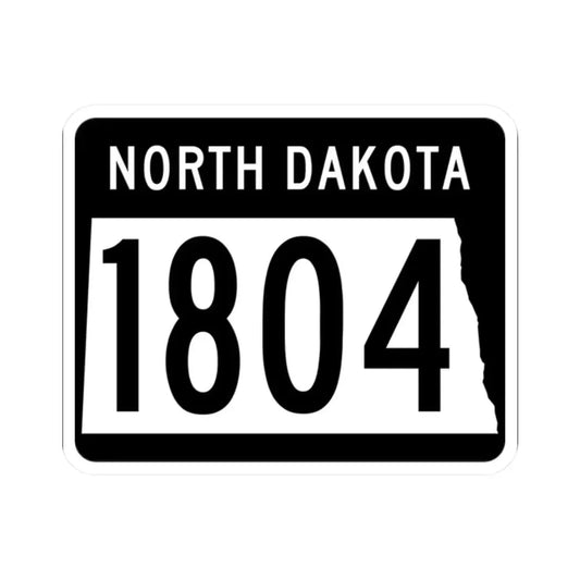 ND-1804 2015 (North Dakota) (Road Sign) STICKER Vinyl Kiss-Cut Decal 2 Inch White - The Sticker Space
