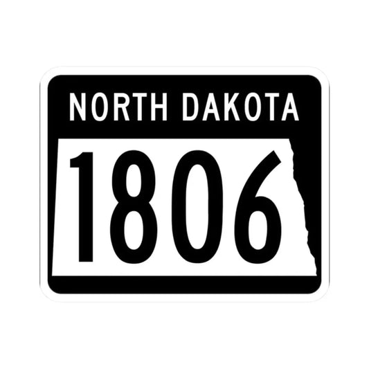 ND-1806 2015 (North Dakota) (Road Sign) STICKER Vinyl Kiss-Cut Decal 2 Inch White - The Sticker Space