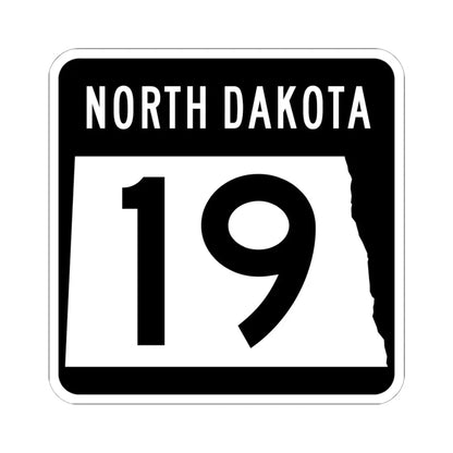 ND-19 2015 (North Dakota) (Road Sign) STICKER Vinyl Kiss-Cut Decal 6 Inch White - The Sticker Space
