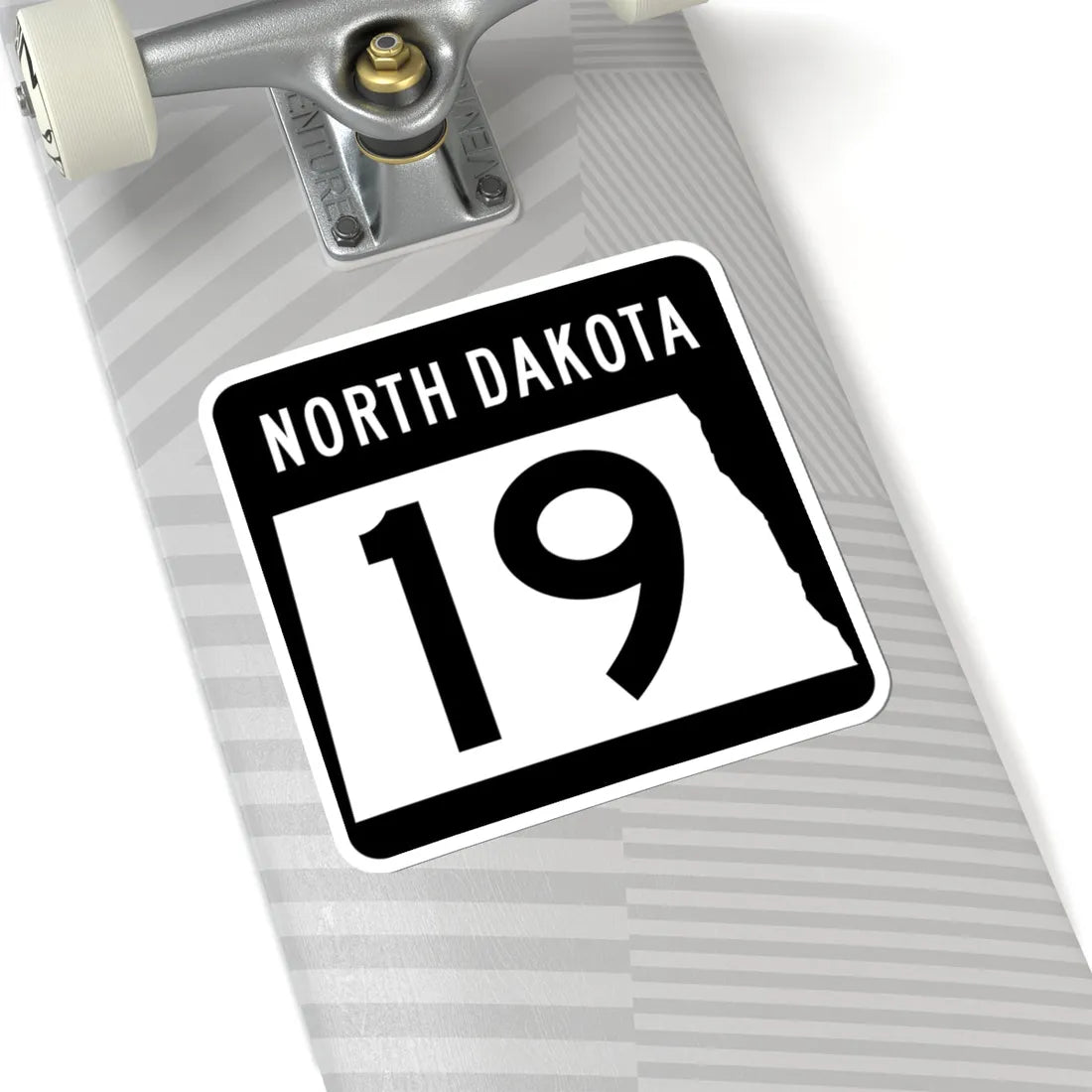 ND-19 2015 (North Dakota) (Road Sign) STICKER Vinyl Kiss-Cut Decal - The Sticker Space