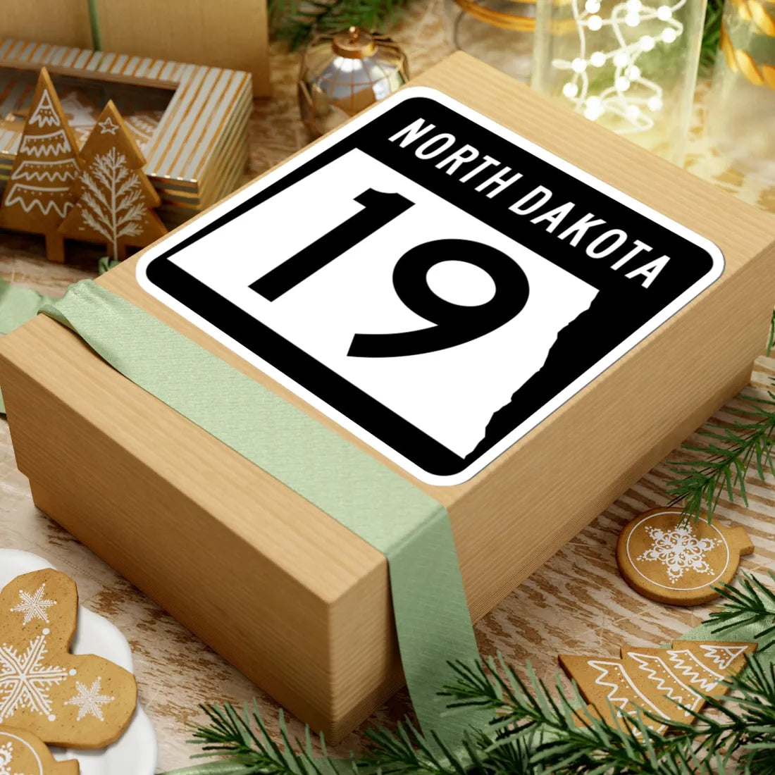 ND-19 2015 (North Dakota) (Road Sign) STICKER Vinyl Kiss-Cut Decal - The Sticker Space