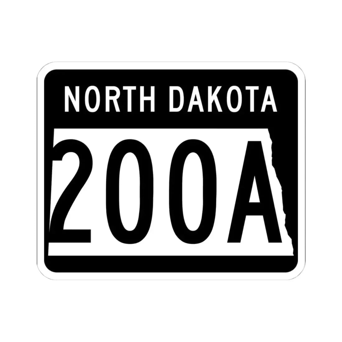 ND-200A 2015 (North Dakota) (Road Sign) STICKER Vinyl Kiss-Cut Decal 4 Inch White - The Sticker Space