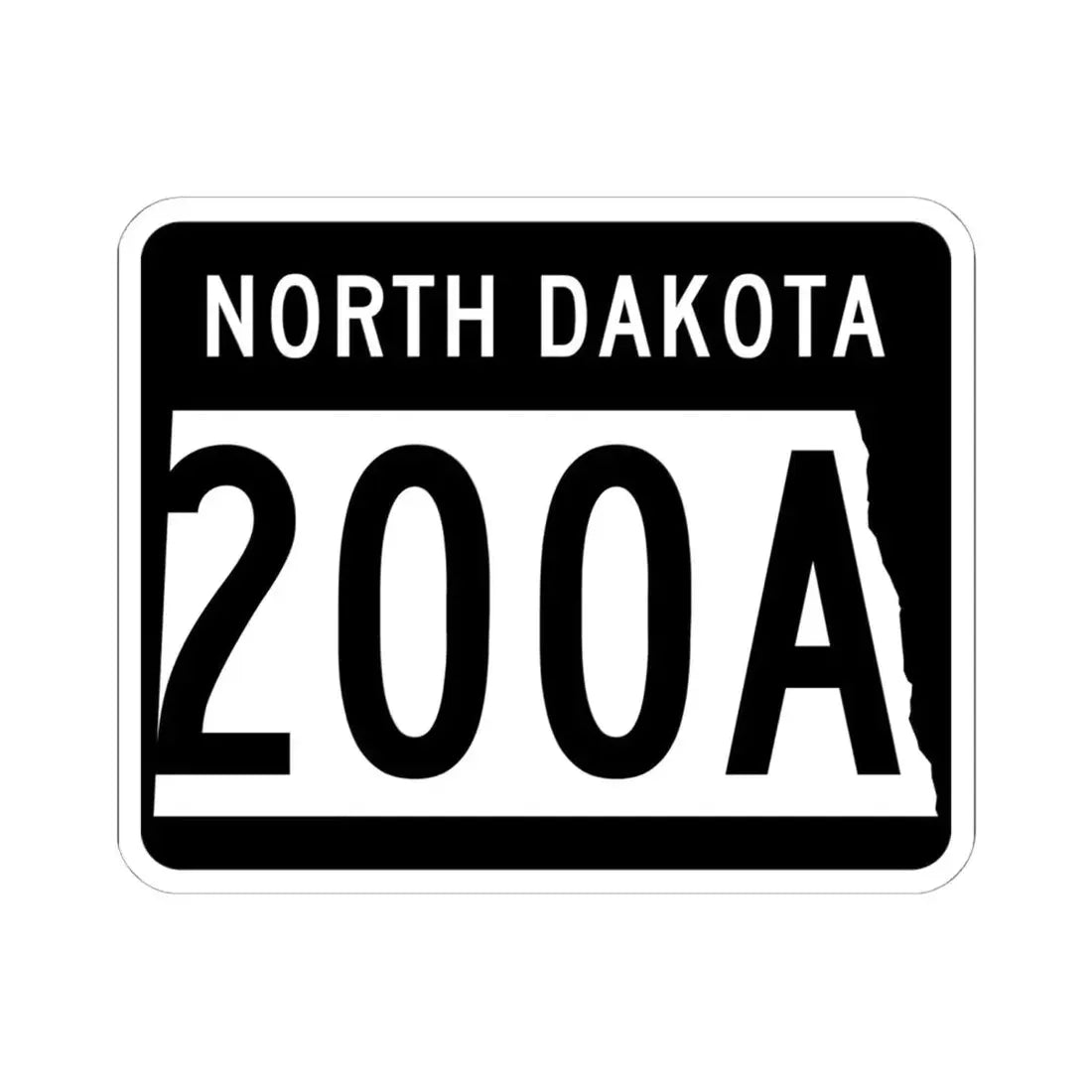 ND-200A 2015 (North Dakota) (Road Sign) STICKER Vinyl Kiss-Cut Decal 6 Inch White - The Sticker Space