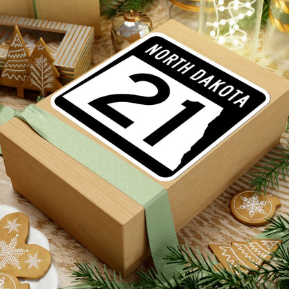 ND-21 2015 (North Dakota) (Road Sign) STICKER Vinyl Kiss-Cut Decal - The Sticker Space