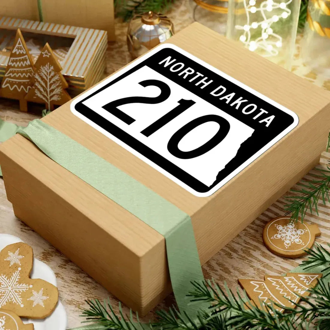 ND-210 2015 (North Dakota) (Road Sign) STICKER Vinyl Kiss-Cut Decal - The Sticker Space