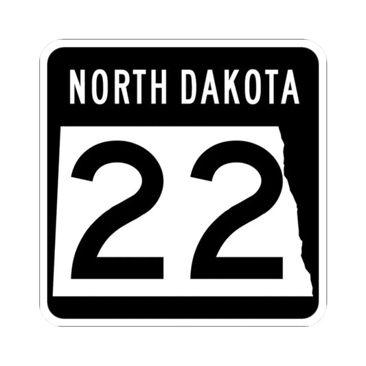 ND-22 2015 (North Dakota) (Road Sign) STICKER Vinyl Kiss-Cut Decal 2 Inch White - The Sticker Space