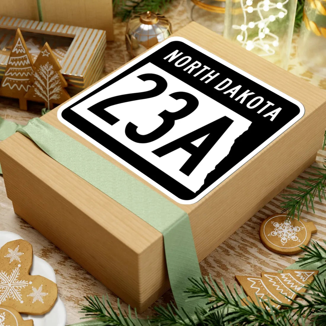 ND-23A 2015 (North Dakota) (Road Sign) STICKER Vinyl Kiss-Cut Decal - The Sticker Space