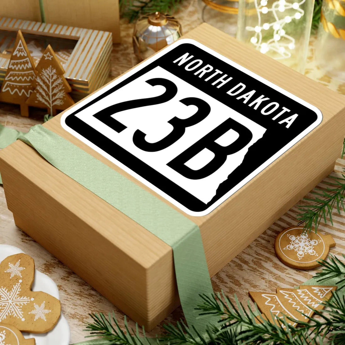 ND-23B 2015 (North Dakota) (Road Sign) STICKER Vinyl Kiss-Cut Decal - The Sticker Space