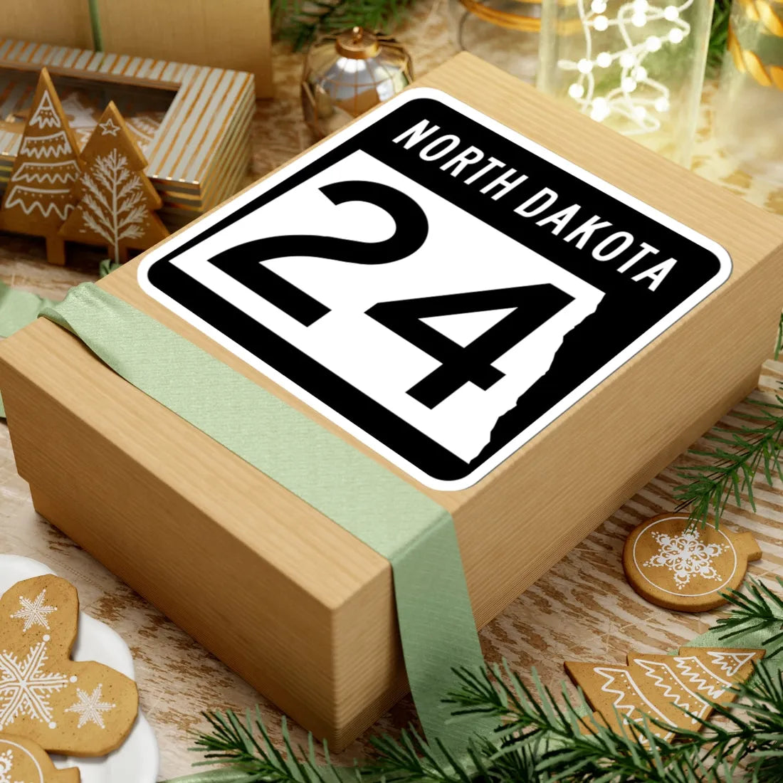 ND-24 2015 (North Dakota) (Road Sign) STICKER Vinyl Kiss-Cut Decal - The Sticker Space