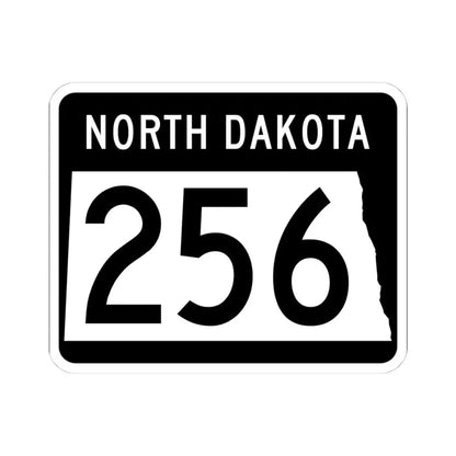 ND-256 2015 (North Dakota) (Road Sign) STICKER Vinyl Kiss-Cut Decal 4 Inch White - The Sticker Space