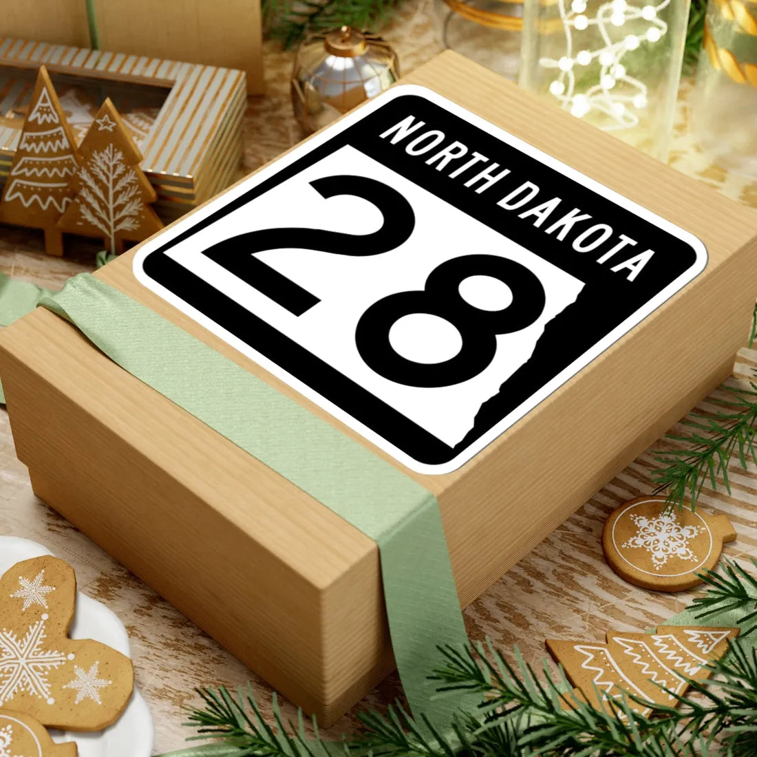 ND-28 2015 (North Dakota) (Road Sign) STICKER Vinyl Kiss-Cut Decal - The Sticker Space