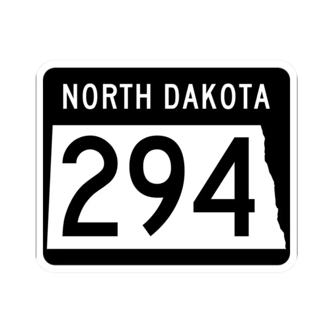 ND-294 2015 (North Dakota) (Road Sign) STICKER Vinyl Kiss-Cut Decal 2 Inch White - The Sticker Space