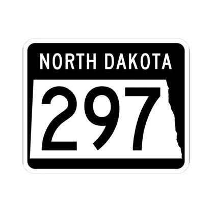 ND-297 2015 (North Dakota) (Road Sign) STICKER Vinyl Kiss-Cut Decal 3 Inch White - The Sticker Space