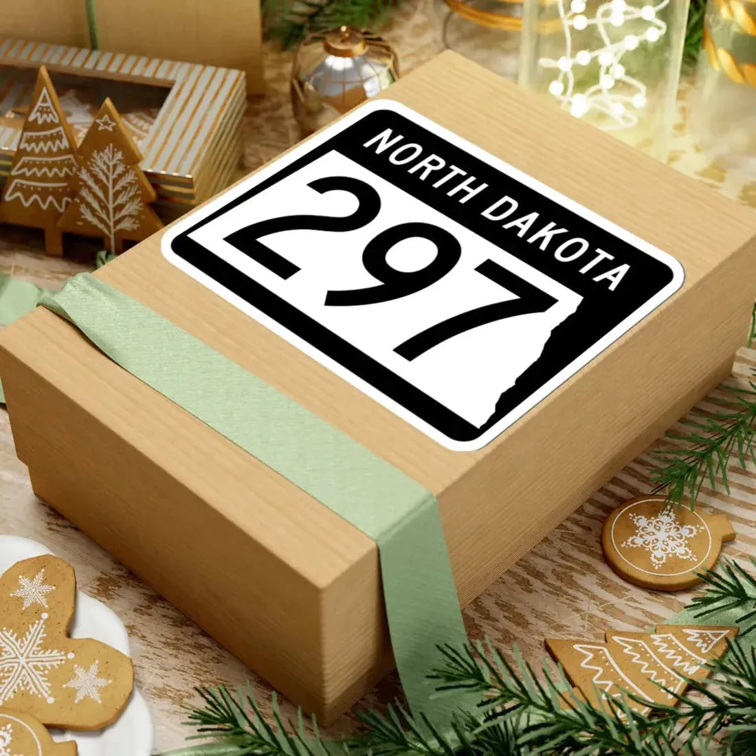 ND-297 2015 (North Dakota) (Road Sign) STICKER Vinyl Kiss-Cut Decal - The Sticker Space