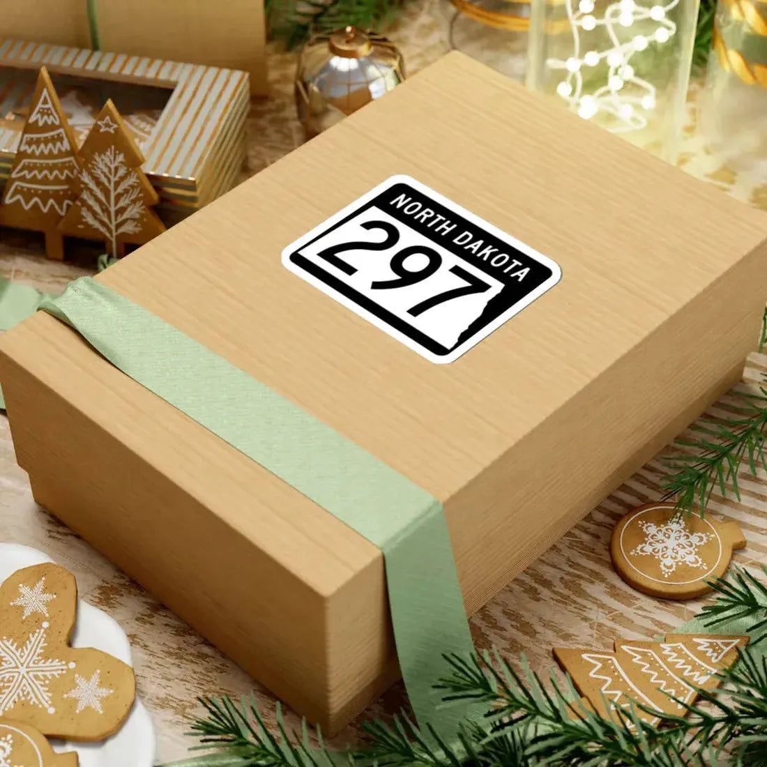 ND-297 2015 (North Dakota) (Road Sign) STICKER Vinyl Kiss-Cut Decal - The Sticker Space