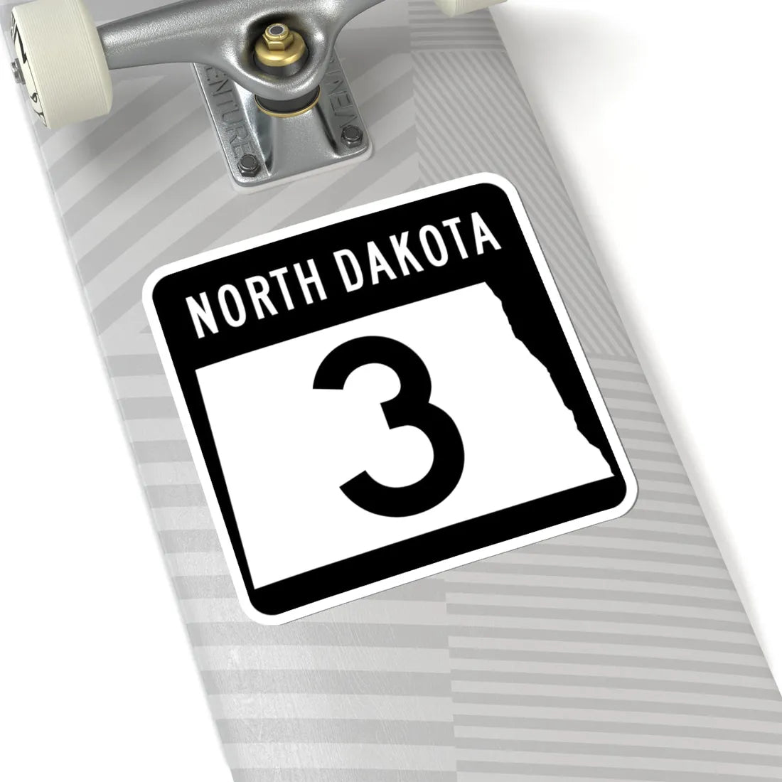 ND-3 2015 (North Dakota) (Road Sign) STICKER Vinyl Kiss-Cut Decal - The Sticker Space