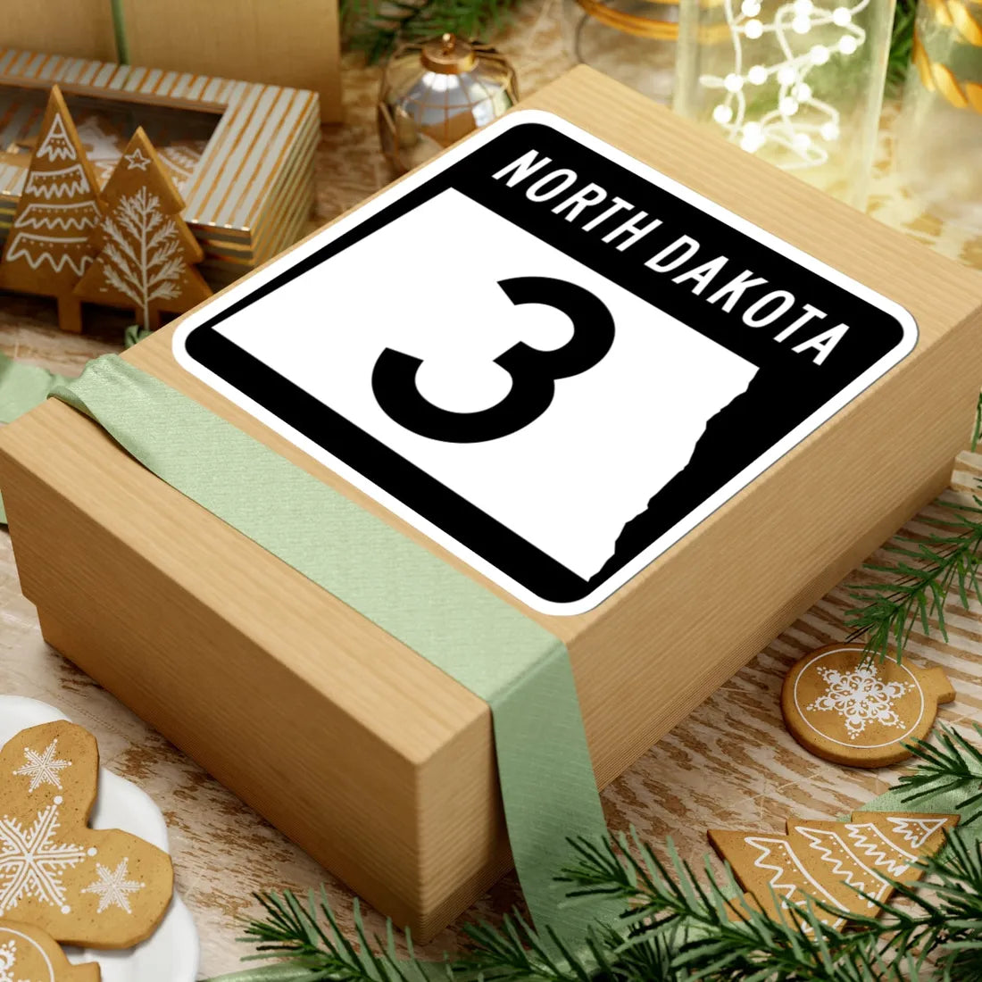 ND-3 2015 (North Dakota) (Road Sign) STICKER Vinyl Kiss-Cut Decal - The Sticker Space