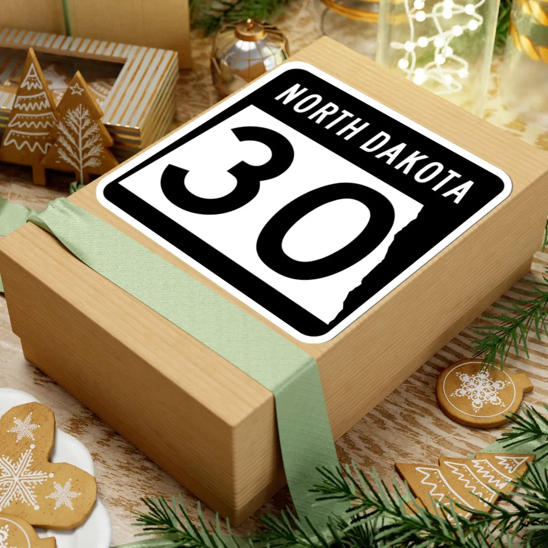 ND-30 2015 (North Dakota) (Road Sign) STICKER Vinyl Kiss-Cut Decal - The Sticker Space