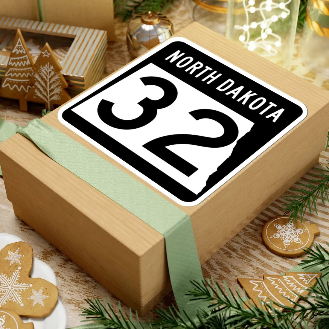 ND-32 2015 (North Dakota) (Road Sign) STICKER Vinyl Kiss-Cut Decal - The Sticker Space