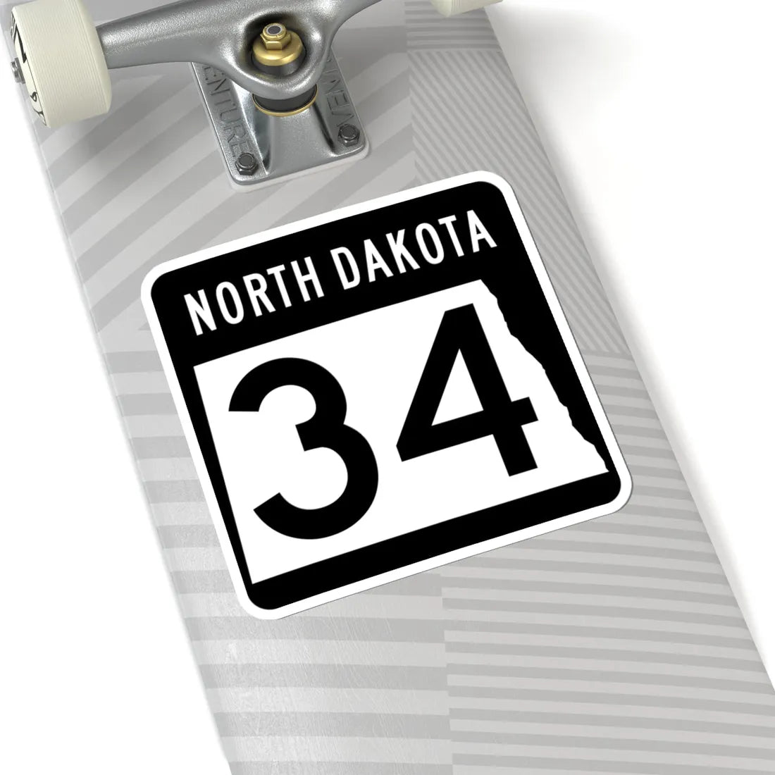 ND-34 2015 (North Dakota) (Road Sign) STICKER Vinyl Kiss-Cut Decal - The Sticker Space