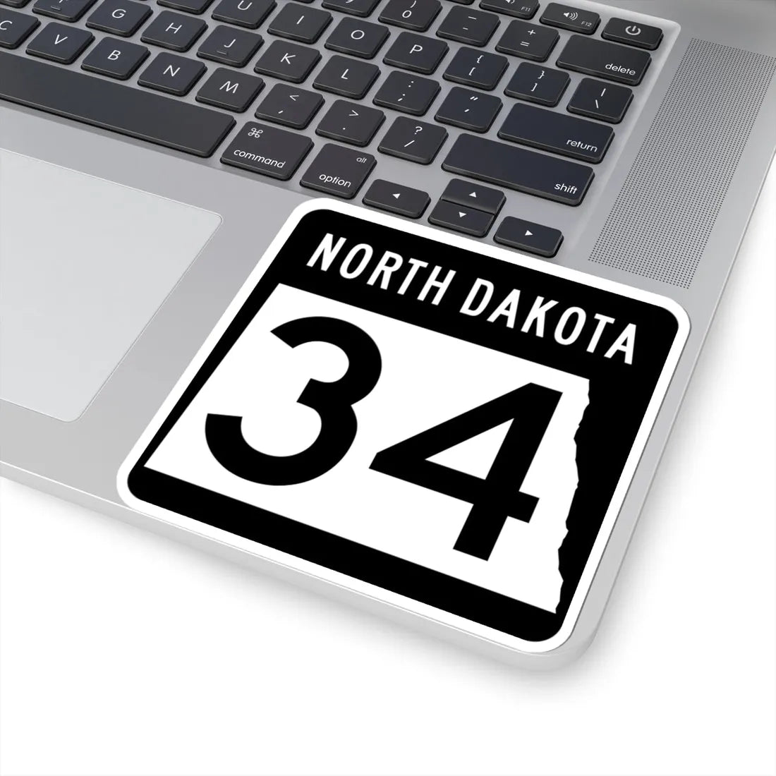 ND-34 2015 (North Dakota) (Road Sign) STICKER Vinyl Kiss-Cut Decal - The Sticker Space