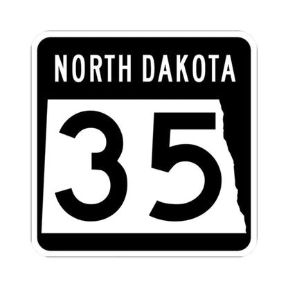 ND-35 2015 (North Dakota) (Road Sign) STICKER Vinyl Kiss-Cut Decal 2 Inch White - The Sticker Space