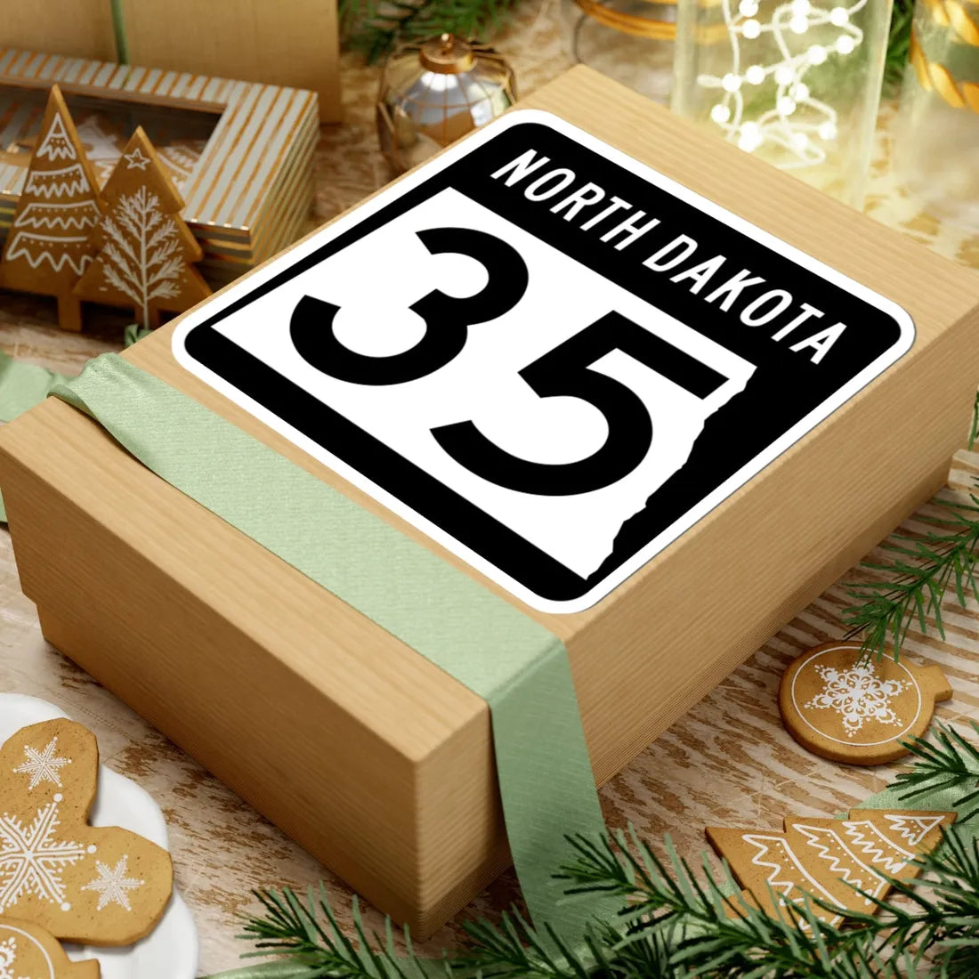 ND-35 2015 (North Dakota) (Road Sign) STICKER Vinyl Kiss-Cut Decal - The Sticker Space