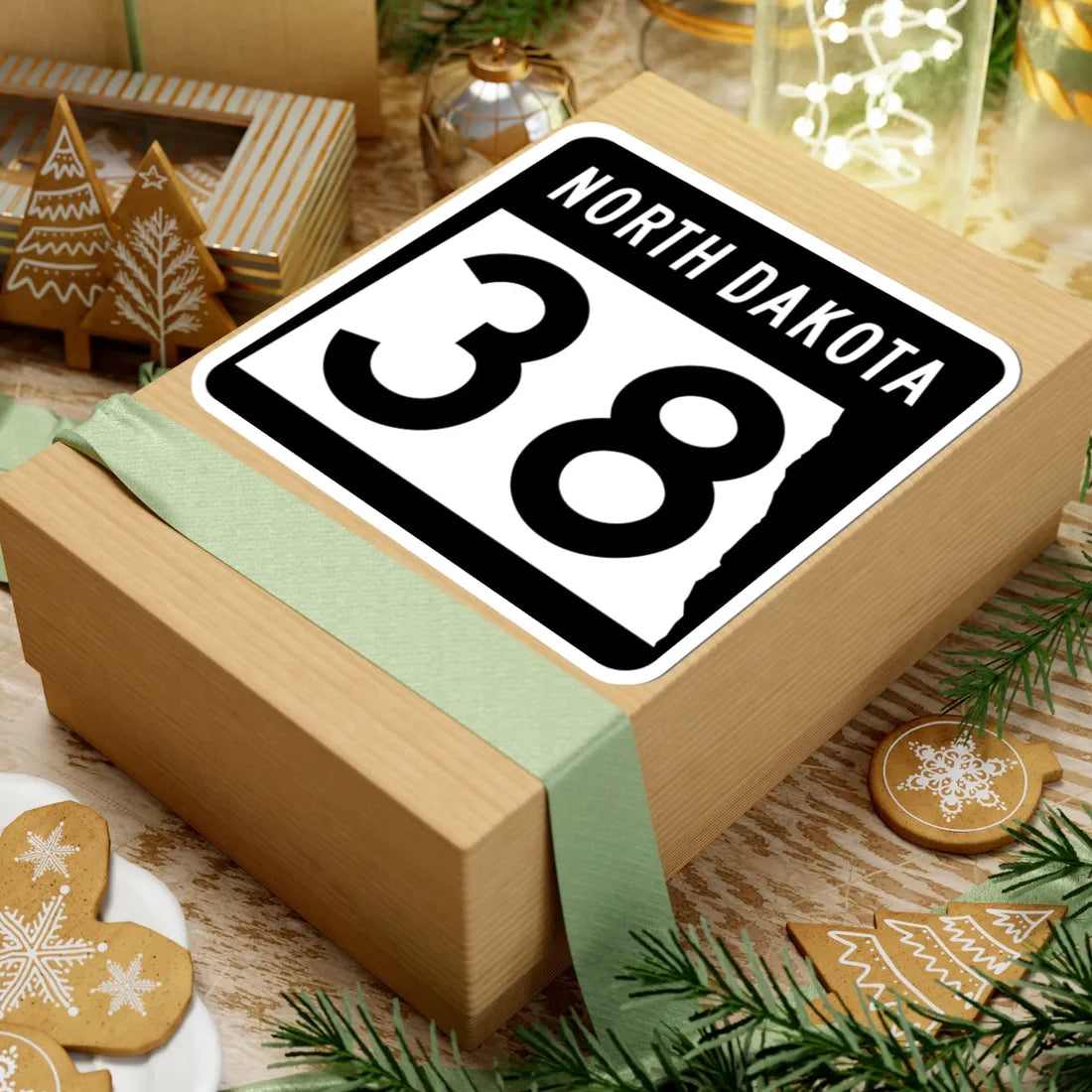 ND-38 2015 (North Dakota) (Road Sign) STICKER Vinyl Kiss-Cut Decal - The Sticker Space