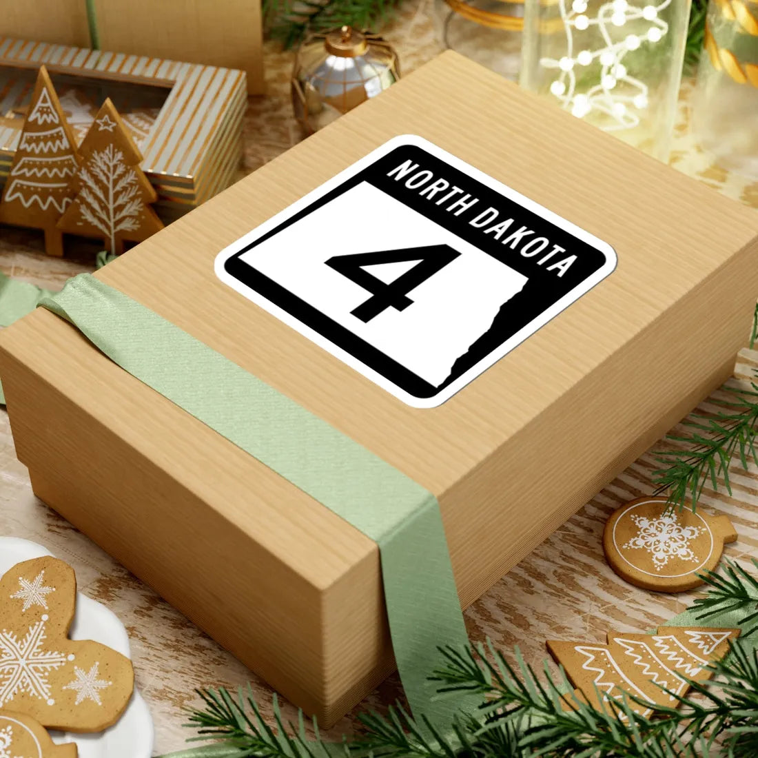 ND-4 2015 (North Dakota) (Road Sign) STICKER Vinyl Kiss-Cut Decal - The Sticker Space