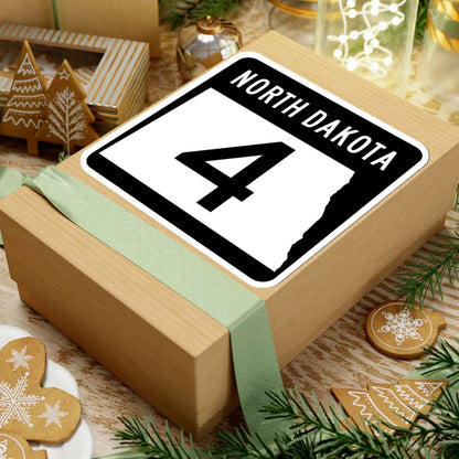 ND-4 2015 (North Dakota) (Road Sign) STICKER Vinyl Kiss-Cut Decal - The Sticker Space