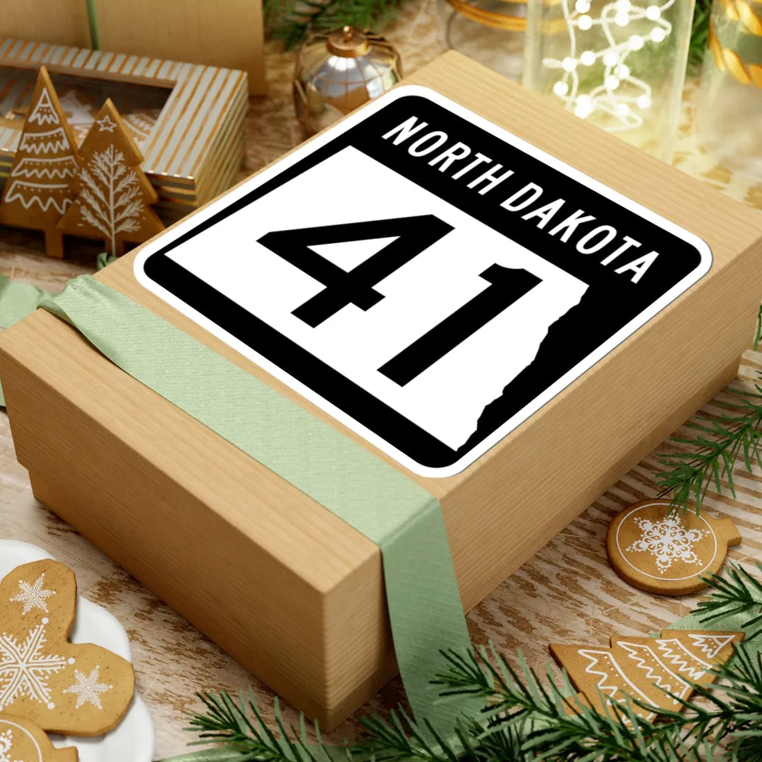 ND-41 2015 (North Dakota) (Road Sign) STICKER Vinyl Kiss-Cut Decal - The Sticker Space