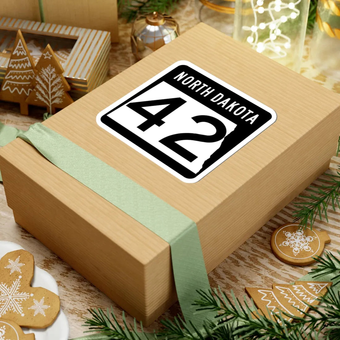 ND-42 2015 (North Dakota) (Road Sign) STICKER Vinyl Kiss-Cut Decal - The Sticker Space