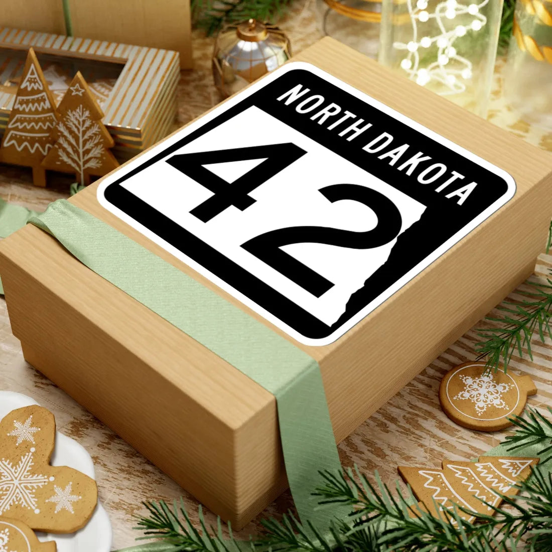 ND-42 2015 (North Dakota) (Road Sign) STICKER Vinyl Kiss-Cut Decal - The Sticker Space